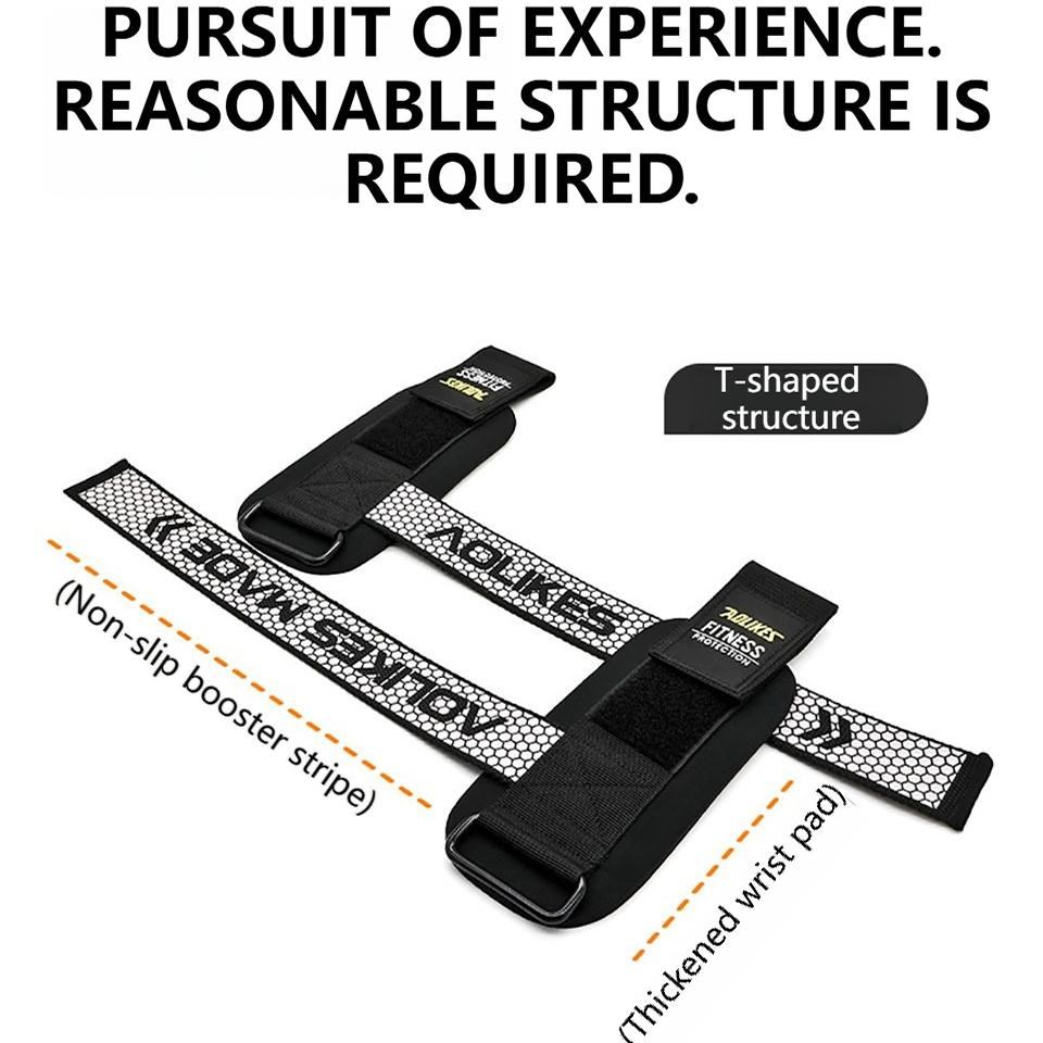 Aolikes Wrist Straps for Weightlifting Bodybuilding Powerlifting Strength Training Dumbbells Workout Support