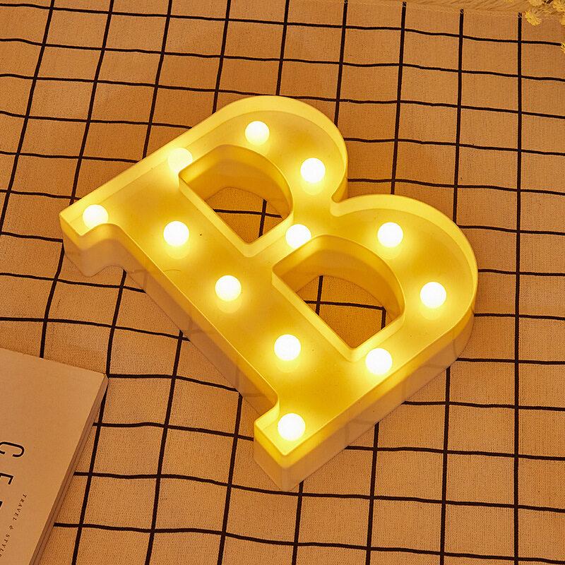 26 Luminous Alphabet Letter LED Night Lights Ambience Battery Light Letters Lamp Christmas Wedding Birthday Party Decoration