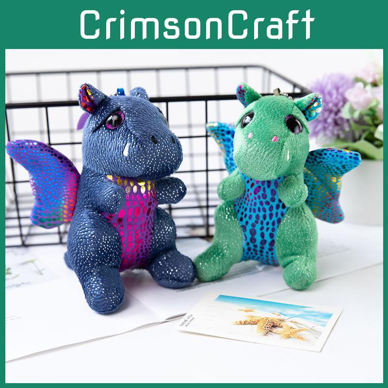 Adorable Plush Dinosaur Keychain Realistic Pterosaur Toy Gift With Bright Fabric