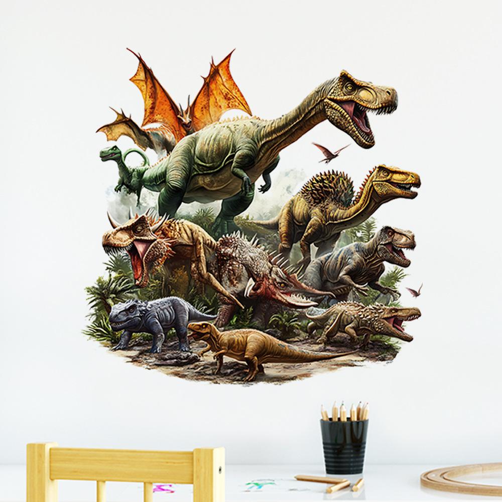 Creative Jurassic Dinosaur Wall Sticker Graffiti Decor for Kids Room Living Room Home Art