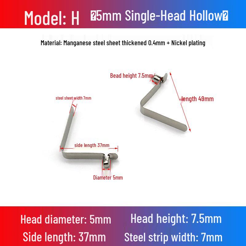 V-Shaped Spring Clip Buckle for Telescopic Tube and Tent Stroller Positioning