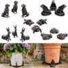 3Pcs Mini Plant Pot Feet Cat Dog Design Flower Pot Risers Holders Stand Holder
