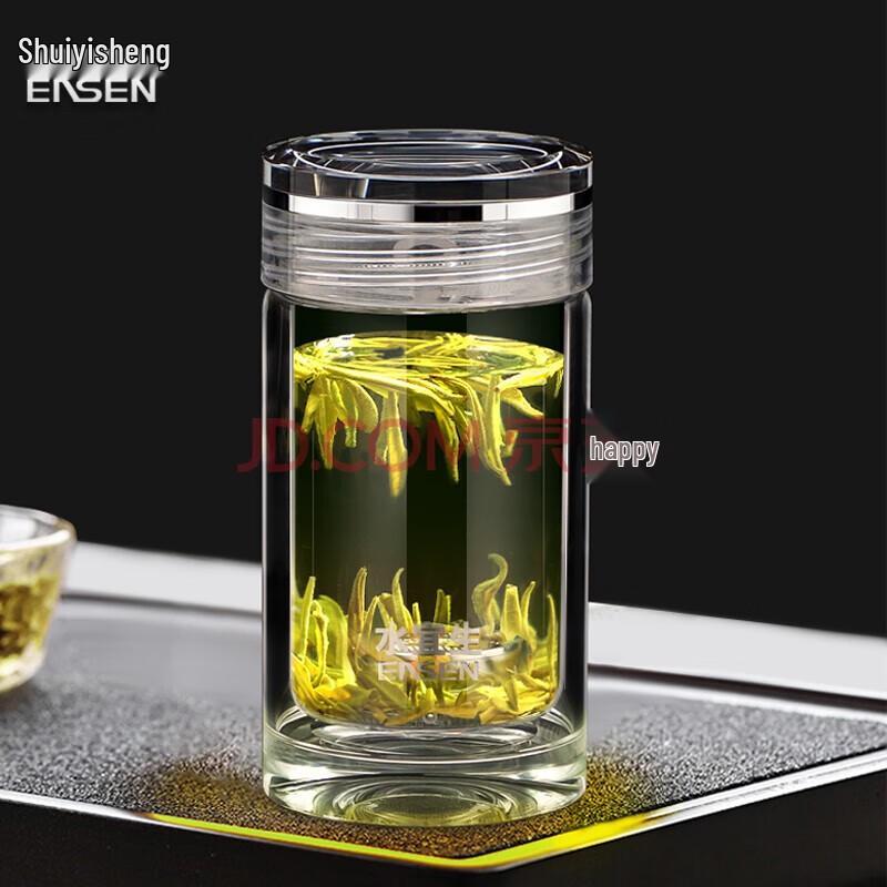 Shui Yi Sheng Executive Pure Titanium Double-Wall Glass Tea Tumbler