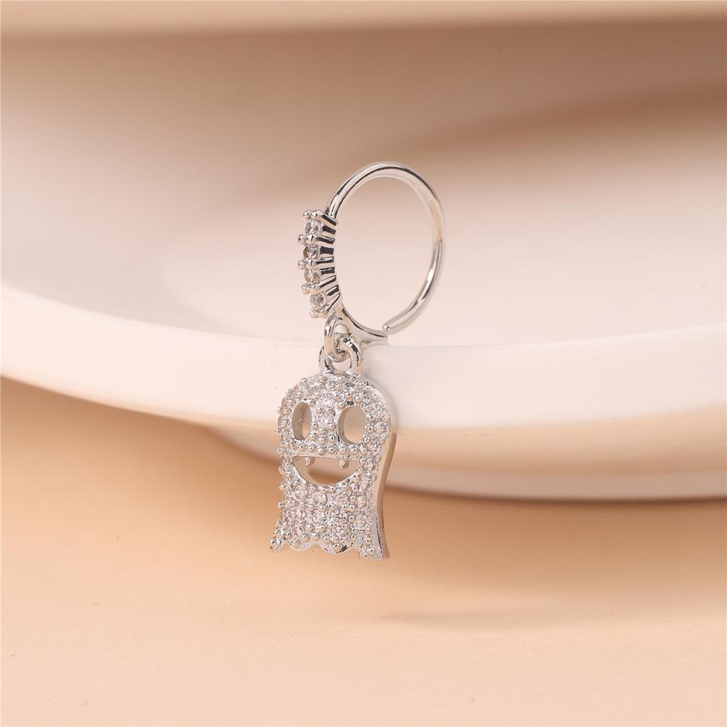 Halloween Skull Ghost Pumpkin Pendant Nose Ring Nose Piercing Jewelry Personality Niche Nose Spike Ring