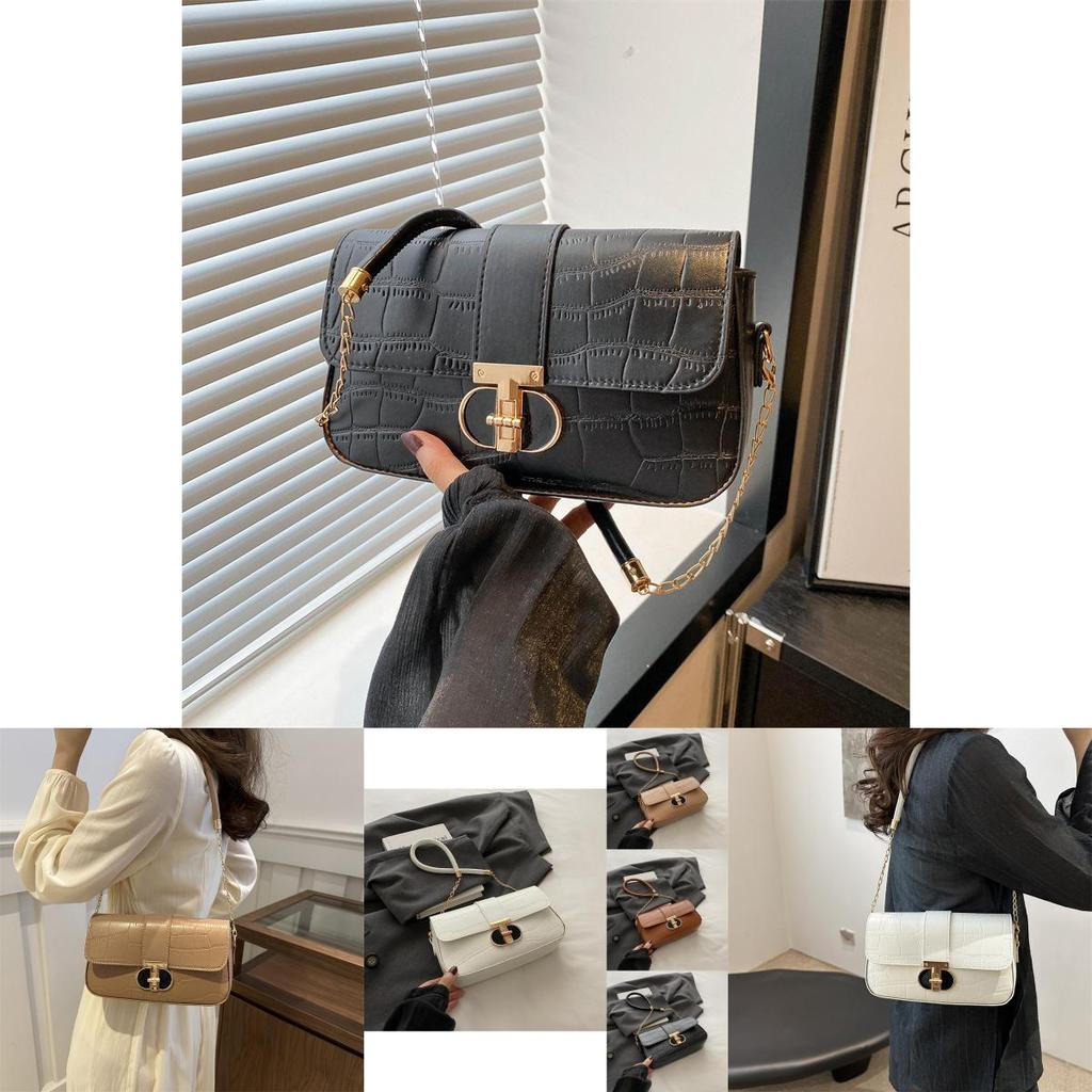 Stylish Pu Leather Small Square Bag Trendy Shoulder Bag Crossbody For Women