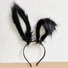 Original Hecho a Mano Lolita Plegable Orejas de Animal Orejas de Conejo KC Accesorios para el Cabello Pasador Diadema Lolita con Peluche