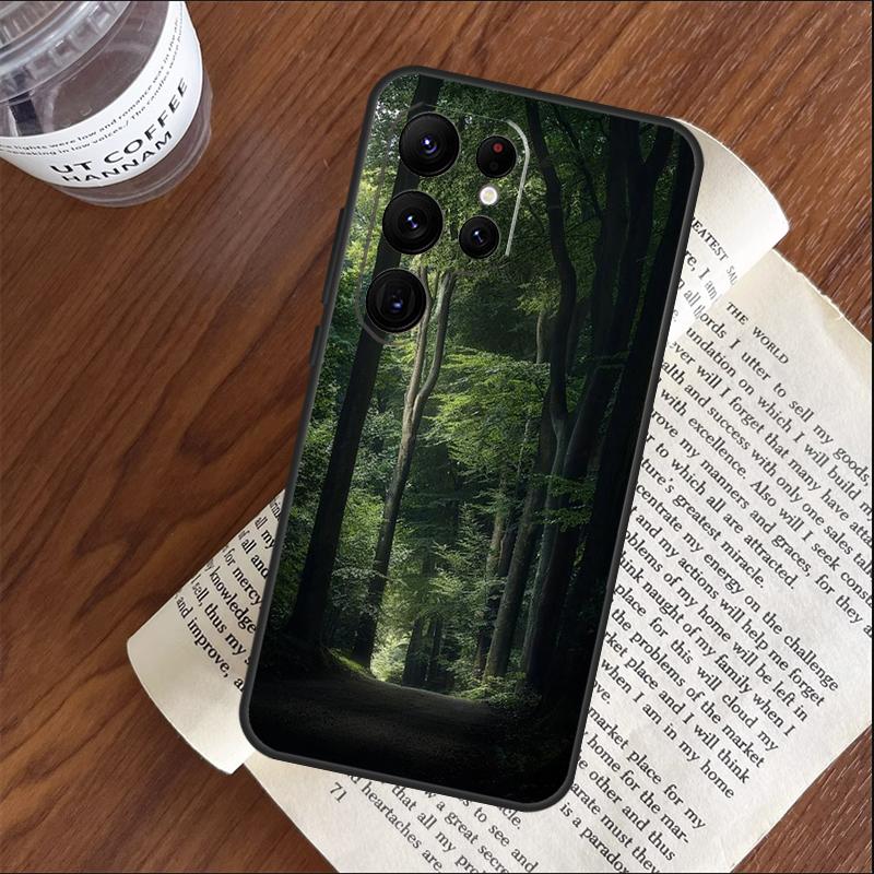 Beautiful Mountain Forest Nature Case For Samsung Galaxy S25 S24 S23 S22 S21 Ultra S9 S10 S20 Plus S24 FE Funda Cover Shell