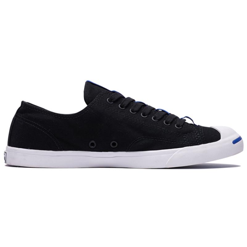 Converse Jack Purcell Open Smile Minimalist Comfortable Low-top Canvas Shoes for Men and Women in Black and Blue