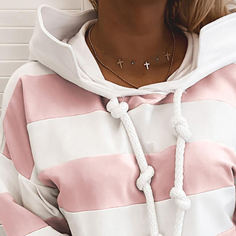 IELGY Langärmliges gestreiftes Damen-Sweatshirt mit dünnem Schnitt