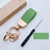 1PC Goat Pattern High-end Keyring New French Car Keychain Hardware Key Holder High Quality Lambskin Leather Keychain