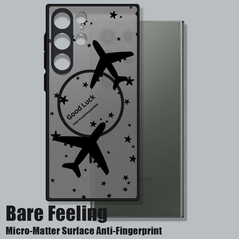 Mountain Peak Aircraft Print Case For Samsung Galaxy S25 S23 S24 Ultra S21 S20 S24 FE S22 Plus For Magsafe Magnetic Matte Cover