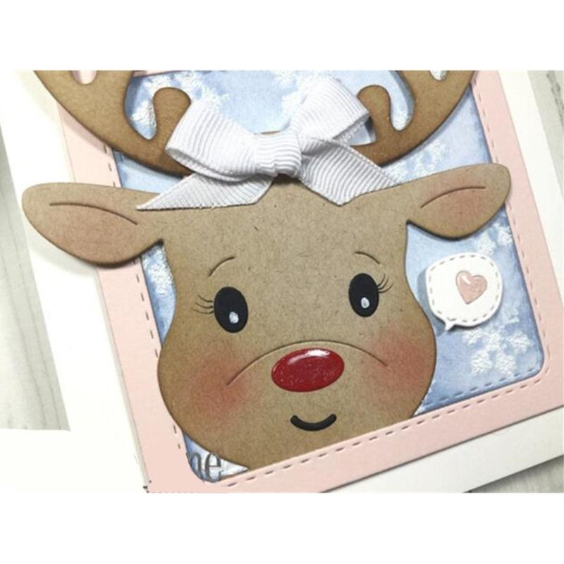Christmas Cutting Dies Reindeer Die Cuts Templates for Card Making Scrapbooking DIY Papercraft Album Crafts