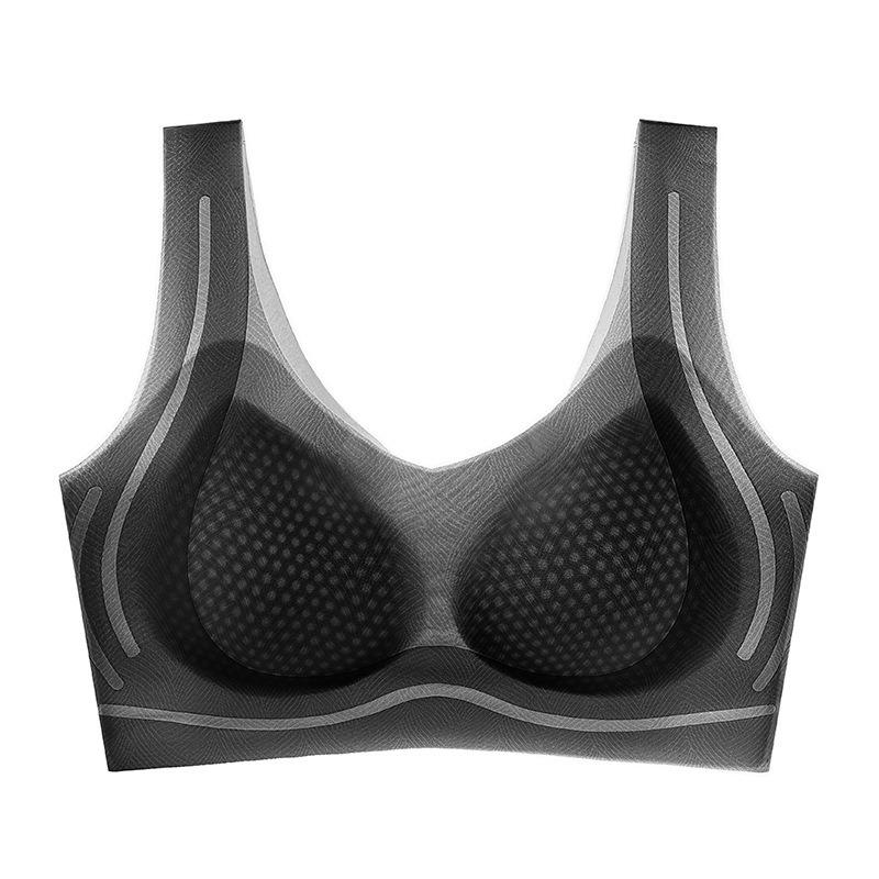Women Wireless Racerback Lightweight Breathable Seamless Comfort Push Up Bra
