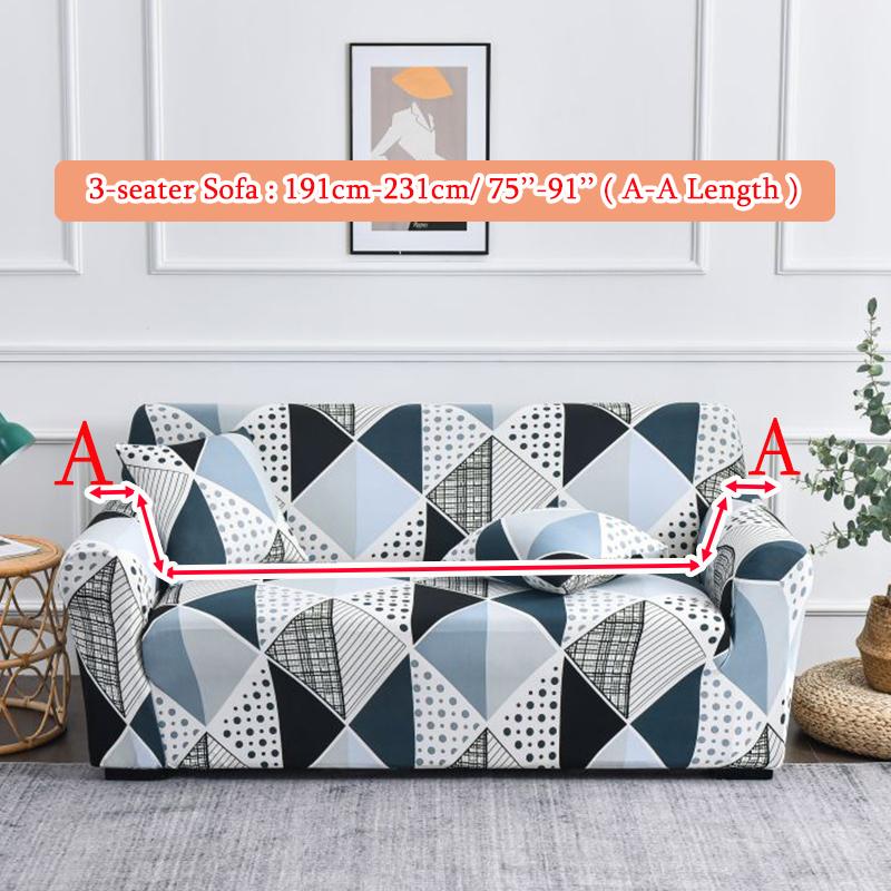 1 szt. Wzór geometryczny narzuta na sofę na sofę narożną elastyczna przyjazna dla zwierząt narzuta na sofę 1/2/3/4 osobową Sofa segmentowa w kształcie litery L