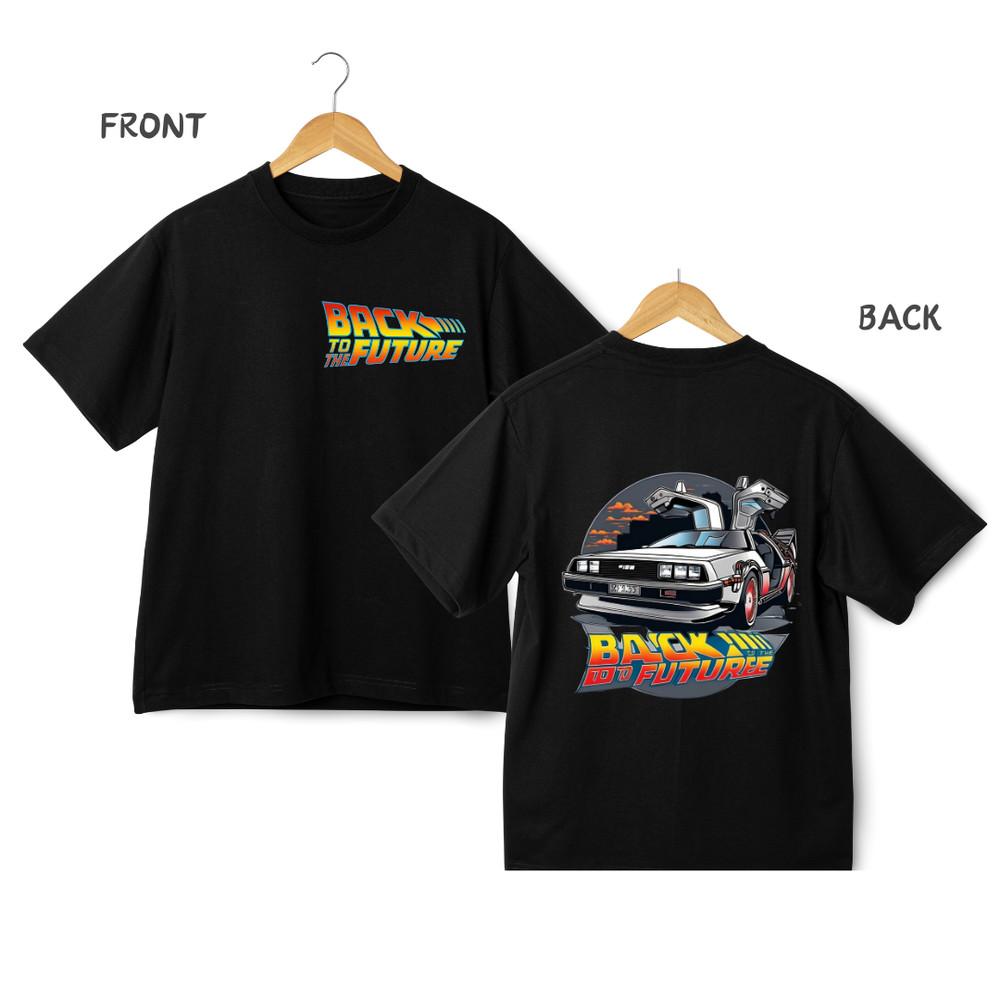

Графическая футболка «Назад в будущее» - Ретро футболка с автомобилем DeLorean, футболка по фильму, уличная одежда M