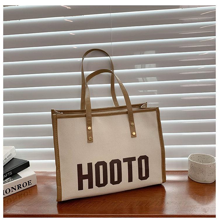 

Большая сумка с надписью контрастного цвета, женская модная простая сумка-тоут, новая повседневная сумка через плечо 2025 хаки