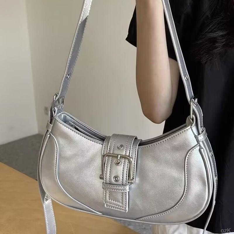 

Vintage Lolita Crossbody Bag, A Niche Single-shoulder Handbag срібний