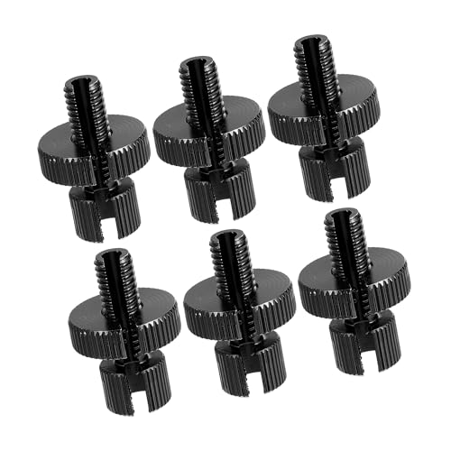 

A ABSOPRO Motorcycle Bike Scooter Brake Clutch Cable Line Adjustment Screw M8 Adjustment Bolt Slotted Aluminum Alloy Black (Set of 6)