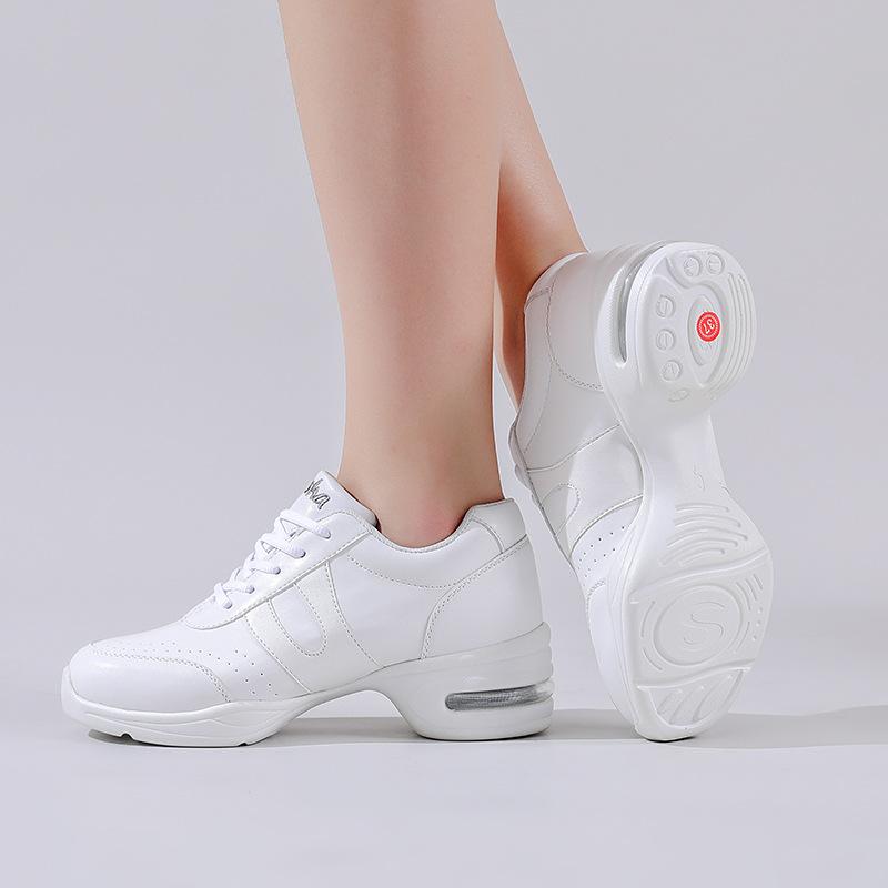 

Обувь для аэробики, белые кроссовки для фитнеса, спортивная обувь для черлидинга, женская обувь для тренировок, соревнований, выступлений, мягкая подошва, детская обувь 38