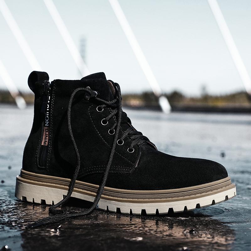 Autumn Newest Men'S Casual Boots Comfortable Outdoor Shoes Trend Men Boots Fashion Motorcycle Ankle Sneakers Non-Slip Male Footwear