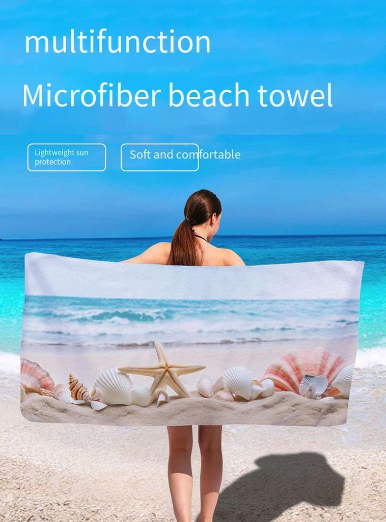 Cartoon-Fruchtmuster Strandtuch, Digitaldruck Dünn Schnelltrocknend Anti-Sand Mikrofaser Leicht für Schwimmen Yoga Reisen Fitnessstudio Geschenk