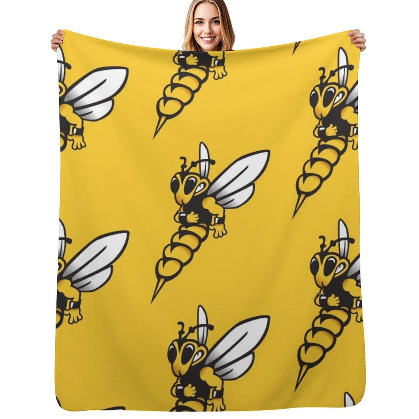 

Superior Yellow Jackets Throw Blanket Lightweight Warm Blanket for Indoor Outdoor Use 102x76cm(40x30in)