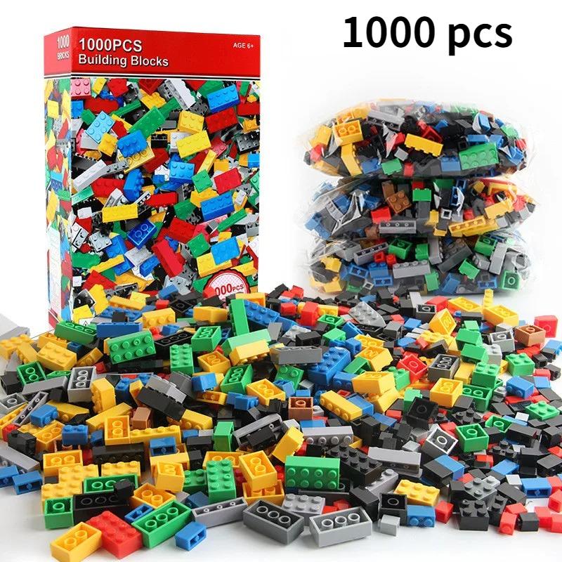 300/500/1000 DIY kreative Bausteine Großpackung Stadt Klassik Bausteine Zusammengebautes Geburtstagsgeschenk Pädagogisches Spielzeug für Kinder
