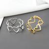 Minimalist Hollow Heart Index Ring For Women Fashionable Personalized Trendy Light Luxury Statement Jewelry
