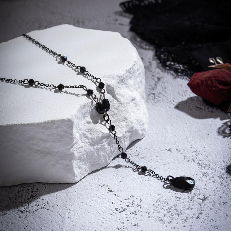 Wiktoriański Gotycki Styl Kropla Krwi Frędzle Naszyjnik z Łańcuszkiem Halloween Punk Choker Biżuteria dla Kobiet Dziewczyny Stylowy Naszyjnik