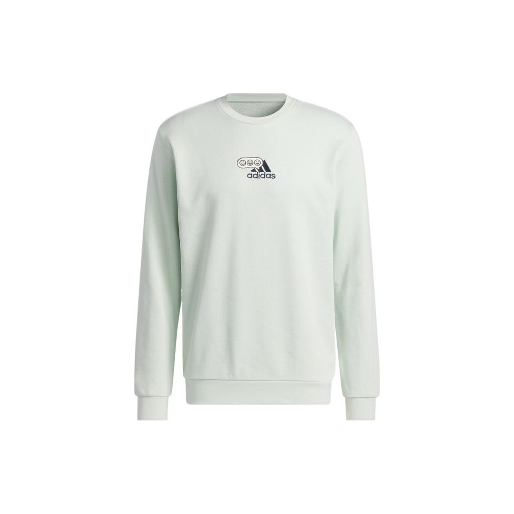 Adidas Sweatshirts Men's Green Crew Neck Moderate Regular HK6748