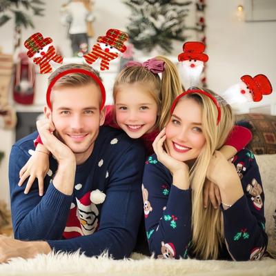 Weihnachts-Haarband für Erwachsene Kinder Festliches Haaraccessoire Weihnachtsmann Schneemann Haarband für jedes Alter Weihnachtsfeiern Verkleidung