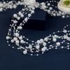 Imitation Pearl Beaded Tassel Wreath Multi-Layer Women Daily Hair Wear  Hair Accessories