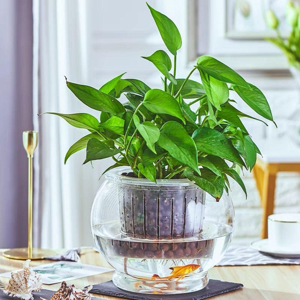With Handle Hydroponic Planter Self Watering Soil Flower Pot Durable Lazy Plant Pot