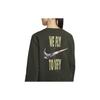 Nike Letter Logo Printed Round Neck Pullover Long Sleeve Sweatshirt Women Sweatshirt Green DQ6818-355
