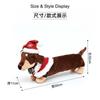 Christmas Dachshund Plush Figurine Party Decor Window Display Ornament
