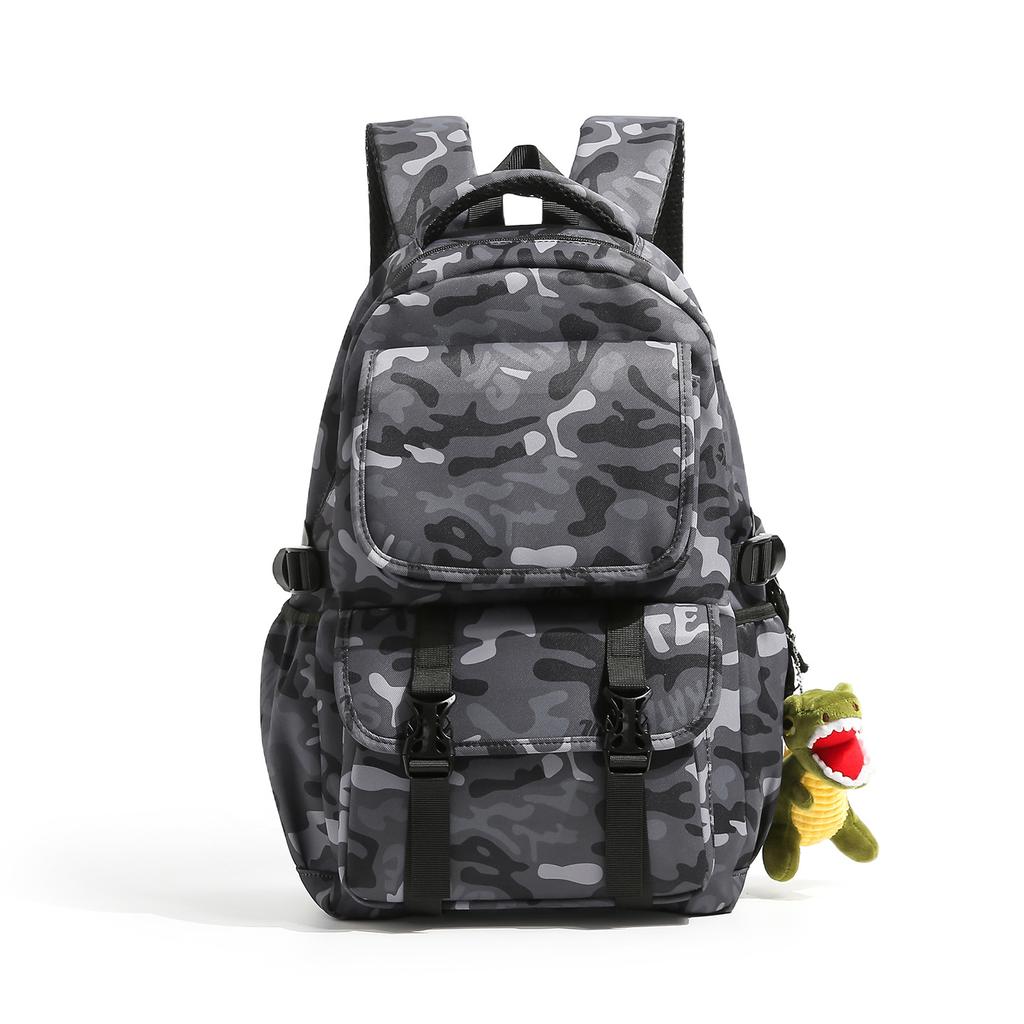 Schoolbag Trendy Brand Lightweight Campus Backpack for Men and Women Large Capacity Junior High School Students High School Bag Casual Waterproof 
