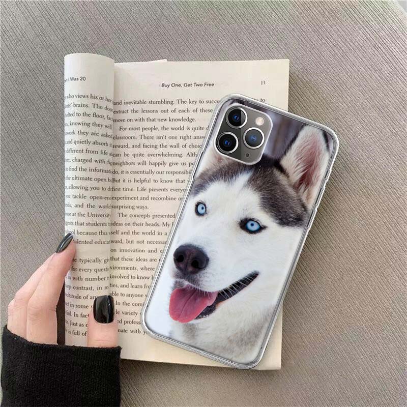 Siberian Husky Sled Dog Phone For Apple Iphone 12 13 Mini 15 Pro Max 11 Pro 14 Plus 16 Pro Max 16E Case Shell Cover Clear TPU P