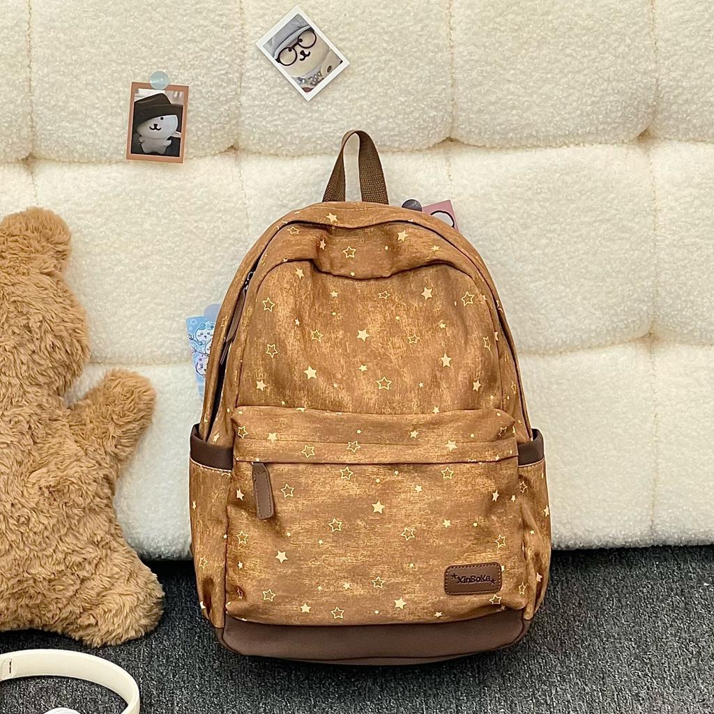 Schoolbag New Schoolbag Primary School Students Korean Version Ins Large Capacity Star Backpack Junior High School Girls Travel Small Backpack