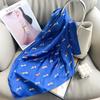 Cartoon dog small square scarf silk scarf summer thin sunscreen headscarf chest versatile Korean small silk scarf scarf scarf shawl