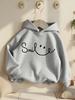 Girls' Hooded Sweatshirt with Trendy Prints