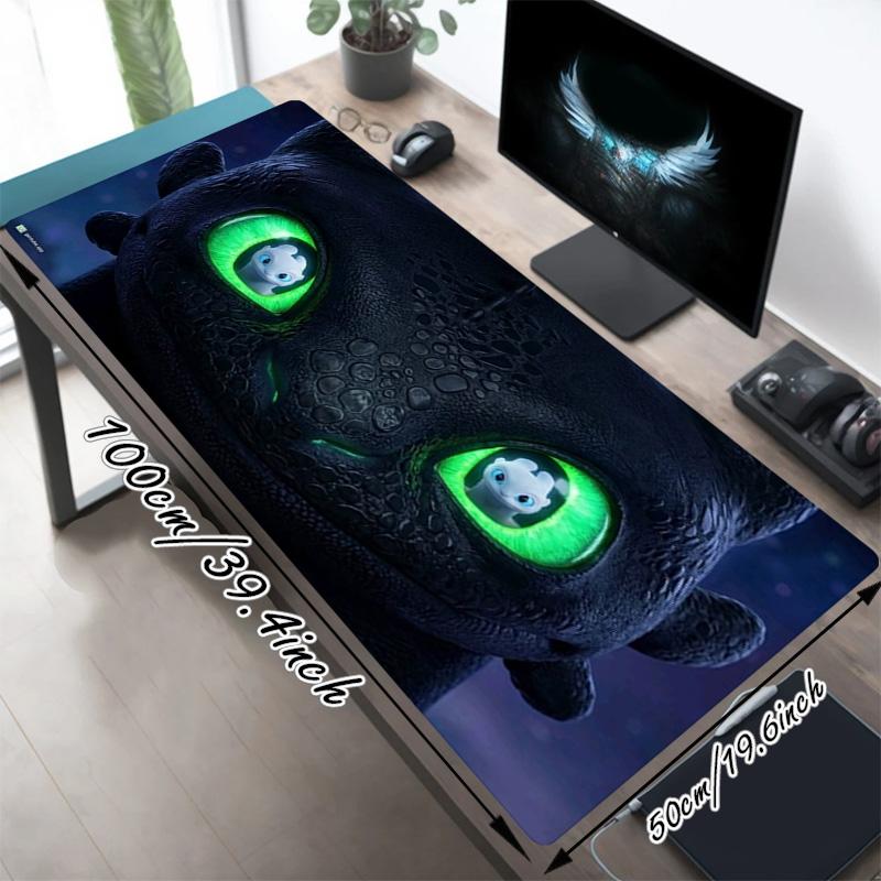 Dragon Eyes Xl Gaming Mouse Pad Nonslip Rubber Base Stitched Edge Waterproof Desk Mat For Pc Laptop Gamer Office Computer Accessories C929910