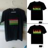Tricou LED cu Mânecă Scurtă, Activare Sonoră, Lumini Intermitente, Egalizator Rock Disco