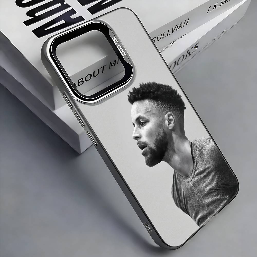 Basketball S-Stephen C-Curry Phone Case For iPhone 17, 16,15,14,13,12,11 Plus,Pro Max, Colorful Silver Funda Cover