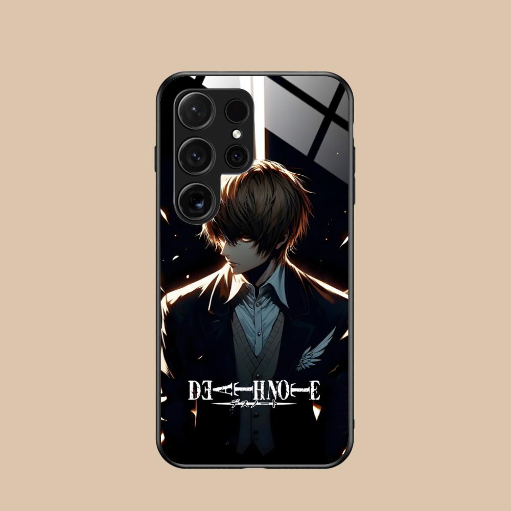 Death Note Kira Light Mobile Phone Case for Samsung Galaxy S26 S25 S24 S23 S22 S21 S20 Note20 Plus FE Ultra Glass Colorful Cover