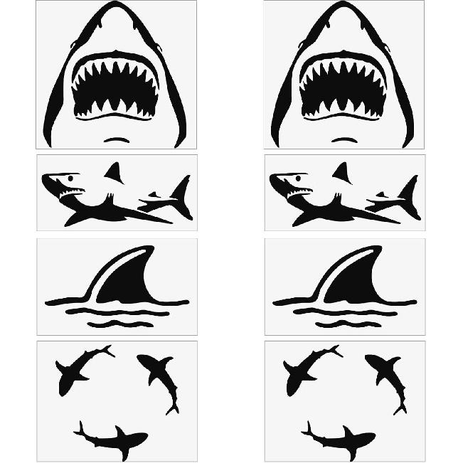 

GORGECRAFT 8 Sheets Dragonfly Car Sticker Self Adhesive Car Sticker Waterproof Vinyl Window Decal Vinyl Automotive Exterior Decoration Decals for SUV Black Shark