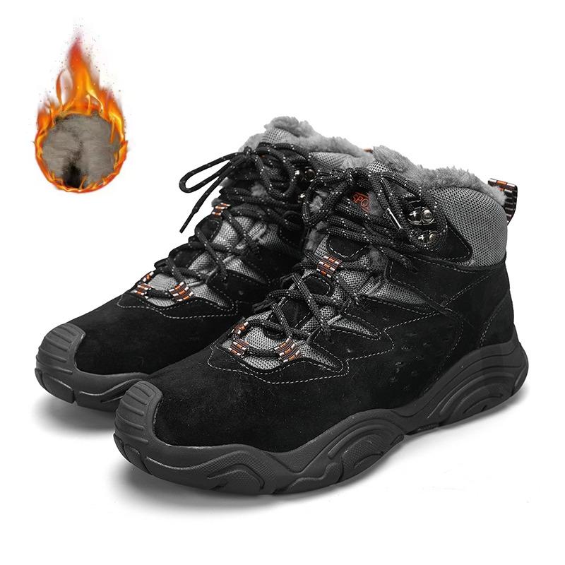 

Men s Boots, Outdoor Hiking Boots,Camping and Trekking Ankle Boots,Winter Cotton-lined Warm Men s Shoes,Snow Boots, Casual Shoes 46 чорний