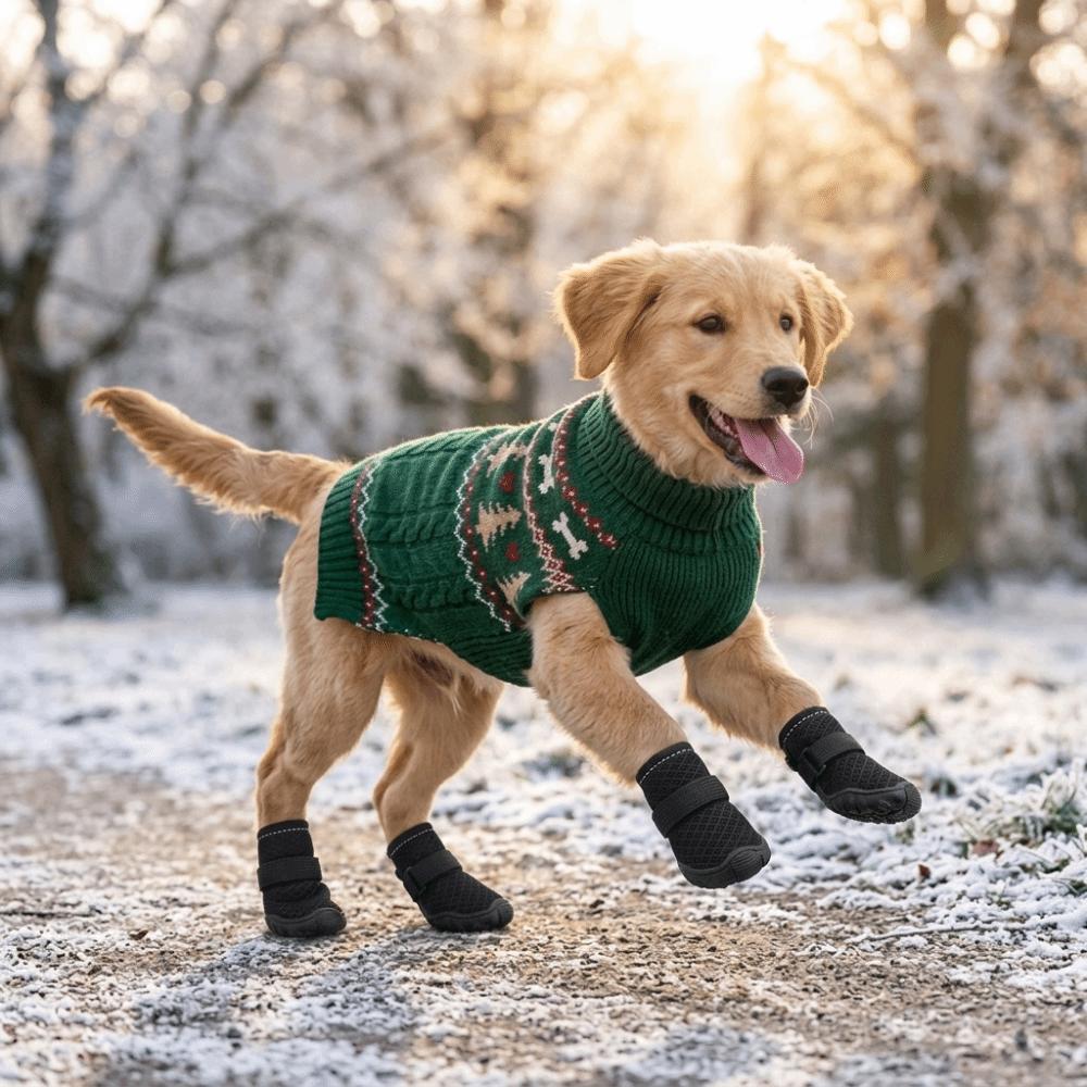 Breathable Dog Shoes Wear-resistant Pet Foot Covers Mesh Dog Boots for Small Dogs