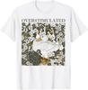 Overstimulated Duck Retro Floral Humor Style T-Shirt