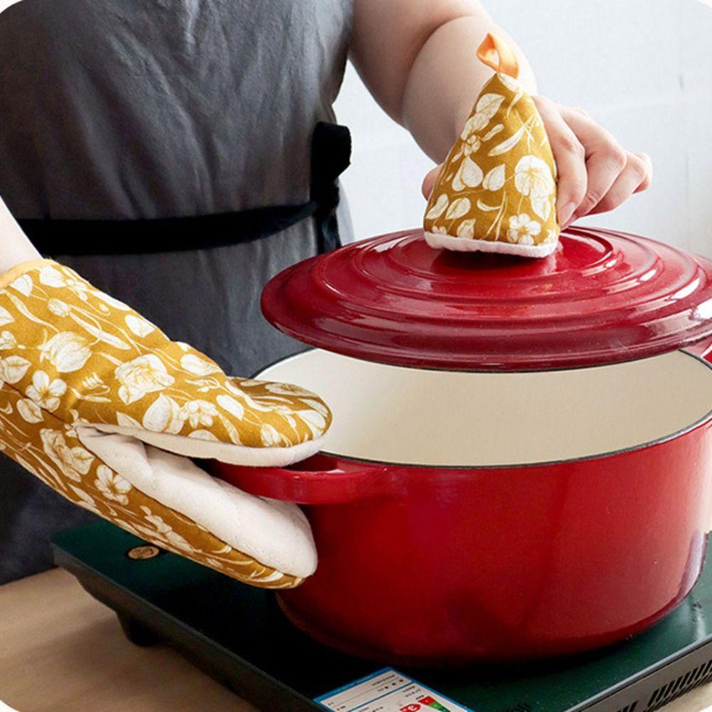 Verbrühschutz Mikrowellenhandschuhe Hitzebeständig Topflappen Handschutz Ofenhandschuhe Küche