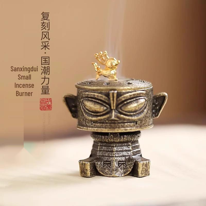 New Arrival: Sanxingdui Creative Indoor Incense Burner – Small Auspicious Cloud Design To Attract Wealth and Fortune, with Free Shipping!